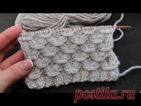 Преобразим резинку 2/2 – шикарный узор спицами для шапок 👒Honeycomb rib knitting pattern