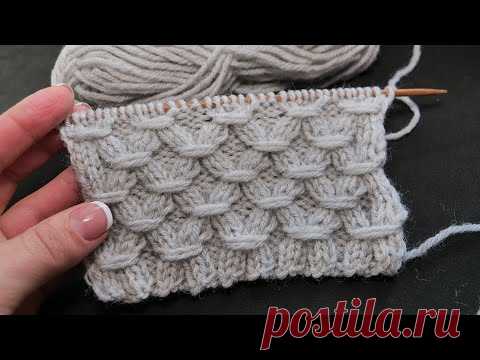 Преобразим резинку 2/2 – шикарный узор спицами для шапок 👒Honeycomb rib knitting pattern