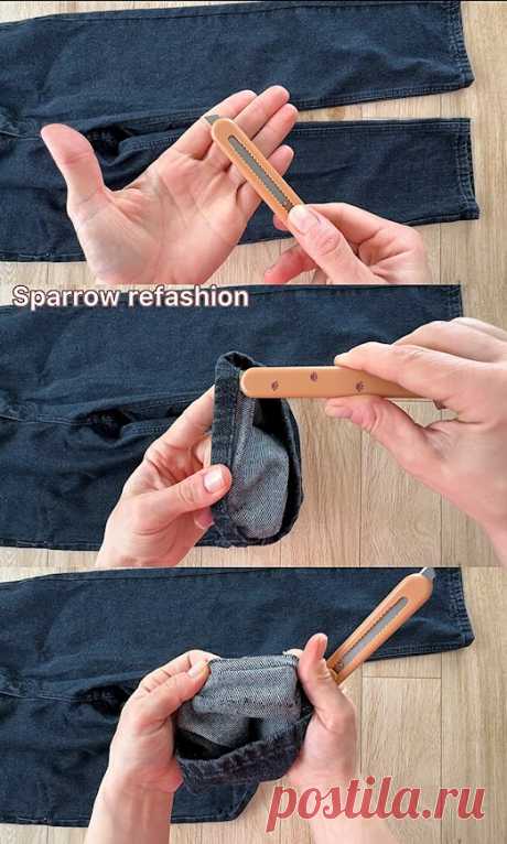 Recycle Jeans: Transforming Old Denim into New Fabric - Sparrow Refashion: A Blog for Sewing Lovers and DIY Enthusiasts