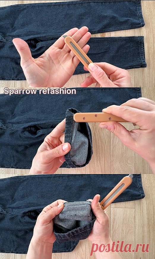 Recycle Jeans: Transforming Old Denim into New Fabric - Sparrow Refashion: A Blog for Sewing Lovers and DIY Enthusiasts