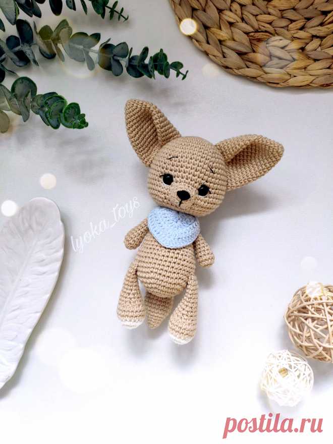 PDF Малыш фенек крючком. FREE crochet pattern; Аmigurumi animal patterns. Амигуруми схемы и описания на русском. Вязаные игрушки и поделки своими руками #amimore - лиса, лисица, лисёнок фенек, лисичка.