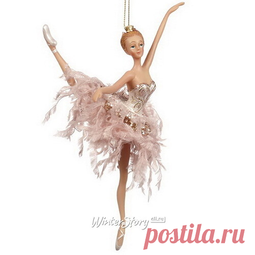 Елочная игрушка Балерина Синтия - Rose Paradise 19 см, подвеска купить в интернет-магазине Winter Story eli.ru, TR23137-1