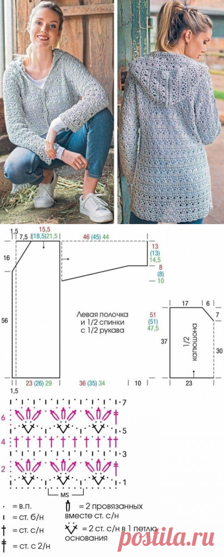 Ажурный кардиган для женщины