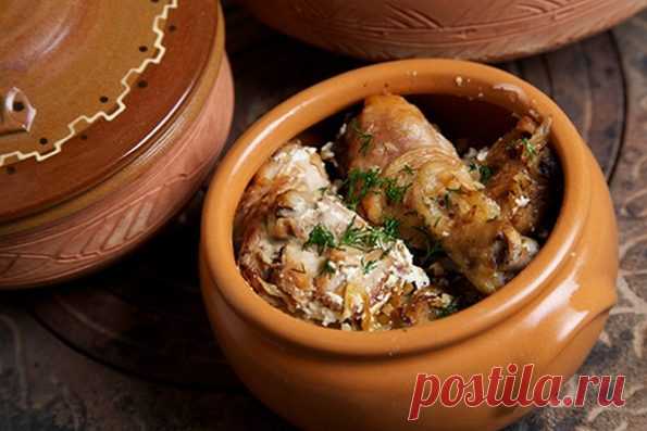 Жаркое из курицы с грибами — рецепт