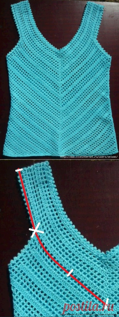 Маечка-топ на лето.