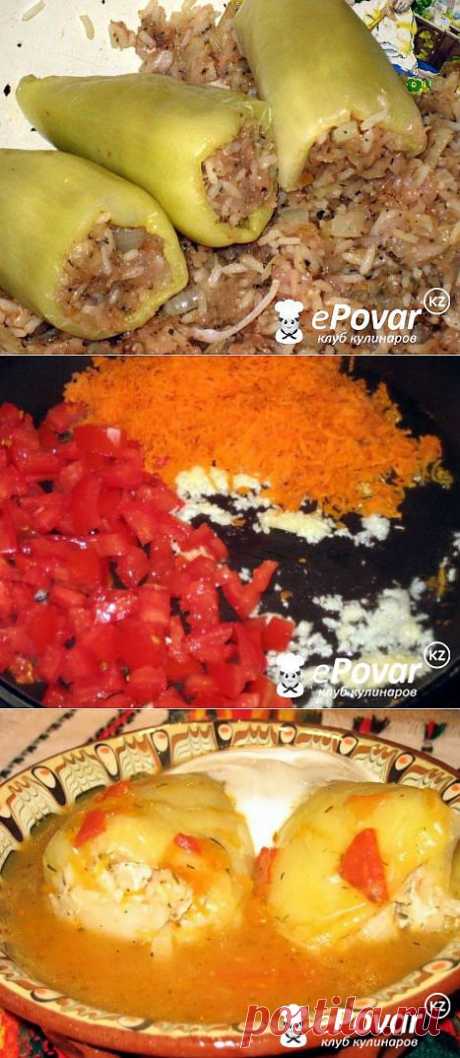Перец, фаршированный курицей и рисом — Рецепт приготовления с фото — Горячие блюда, Блюда из фарша