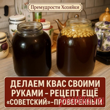 🥤 НАСТОЯЩИЙ ДОМАШНИЙ КВАС — РЕЦЕПТ ИЗ НАШЕГО ДЕТСТВА! Холодненький,... | Интересный контент в группе Мудрая Хозяйка