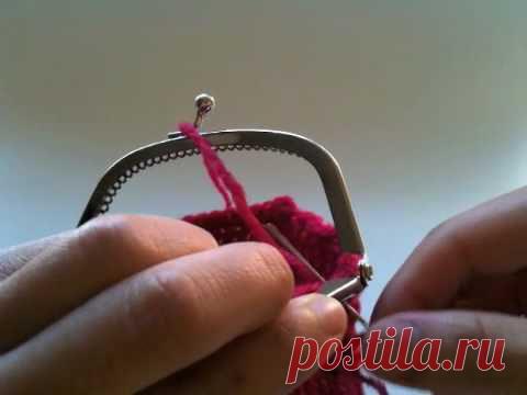 Как пришить фермуар к вязаной сумке. Мастер-класс. | razpetelka.ru