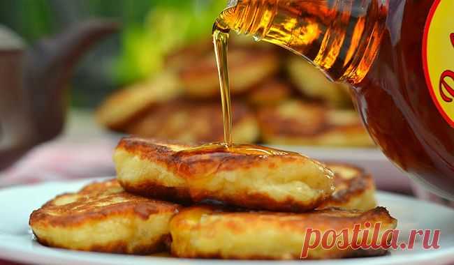 Ванильные оладьи с яблоками