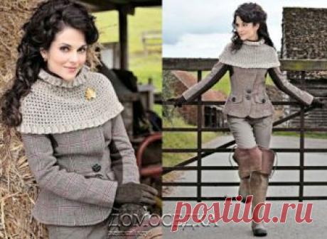 Ажурная пелерина спицами. / ДОМОСЕДКА