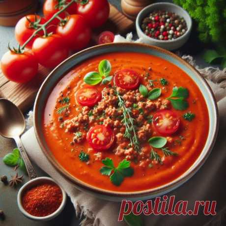 Томатный сливочный суп&amp;#x1f345; — Пошаговый рецепт приготовления 2025 | Простые и вкусные домашние рецепты