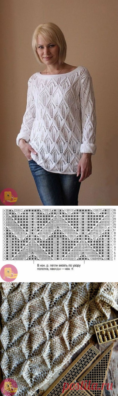 Узор спицами нежный и чарующий — Сделай сам, идеи для творчества - DIY Ideas