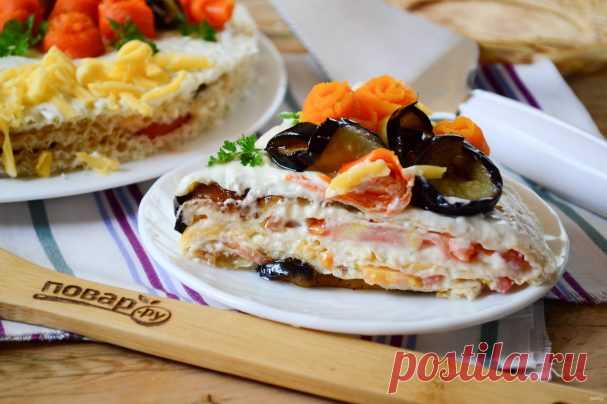 Торт из баклажанов с помидорами и сыром - пошаговый рецепт с фото на Повар.ру