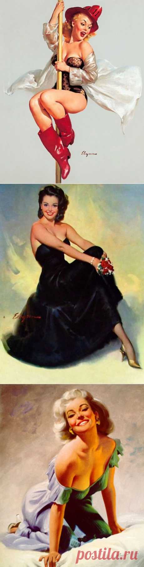 Картинки Пин Ап (Pin Up). Часть 2|Нарисованные девушки