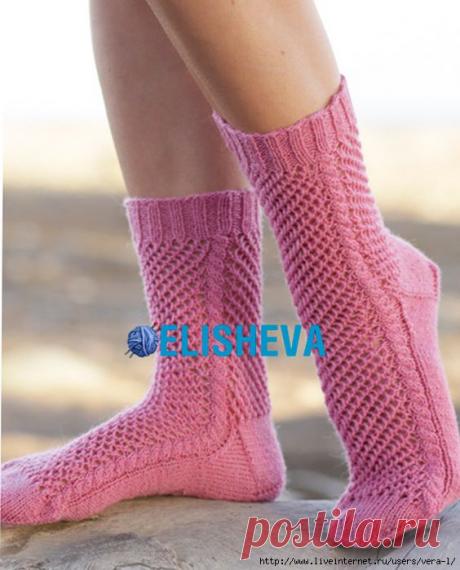 Носки &quot;Takes Two&quot; от Drops Design вязаные спицами