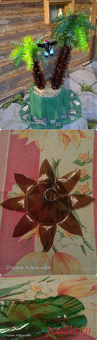 Пальма (из пластиковых бутылок). МК.