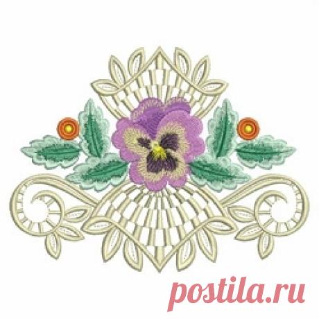 Pansy Delight Set, 10 Designs - 5x7 | Borders | Machine Embroidery Designs | SWAKembroidery.com
