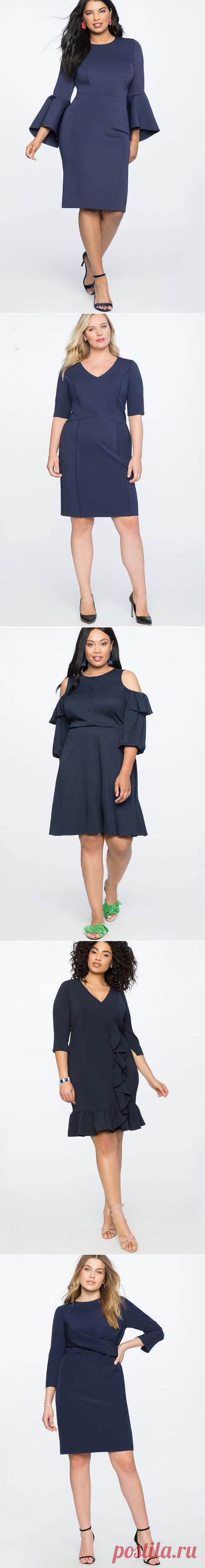 Платья для полных девушек американского бренда Eloquii осень 2018 (50 фото)