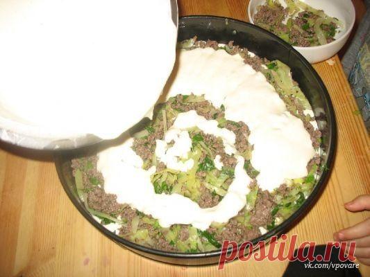 Супер нежный пирог с капустой и мясом