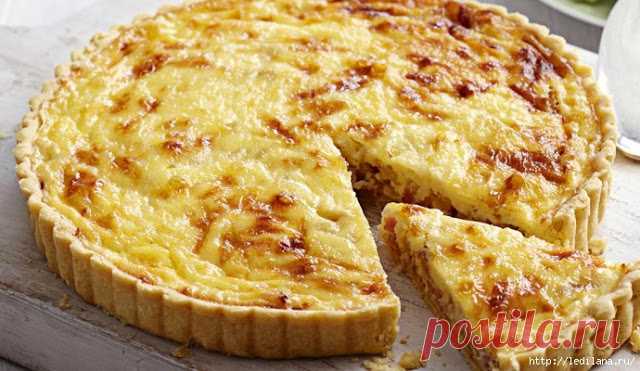 Лоранский пирог с курицей и грибами