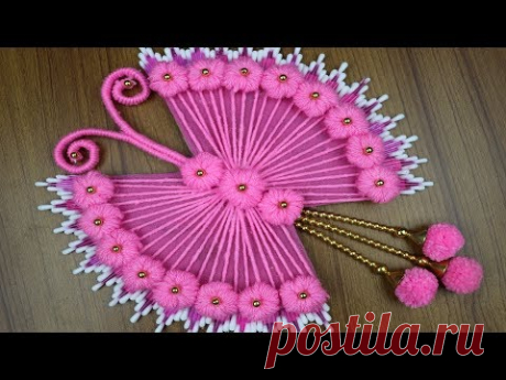 Amazing!!! Butterfly Wall Showpiece Making For Home Decor || Best Reuse Ideas - Woolen art and craft
