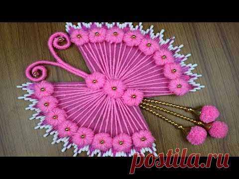 Amazing!!! Butterfly Wall Showpiece Making For Home Decor || Best Reuse Ideas - Woolen art and craft