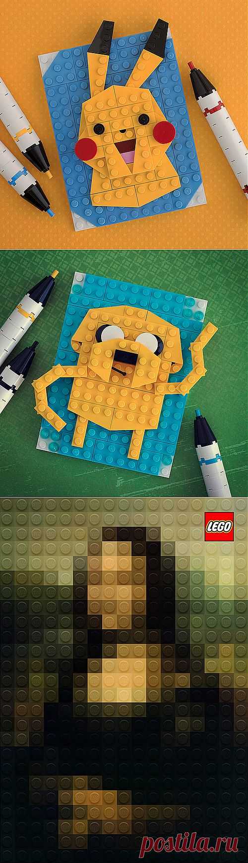 LEGO: пиксельный арт (подборка) / Арт-объекты /