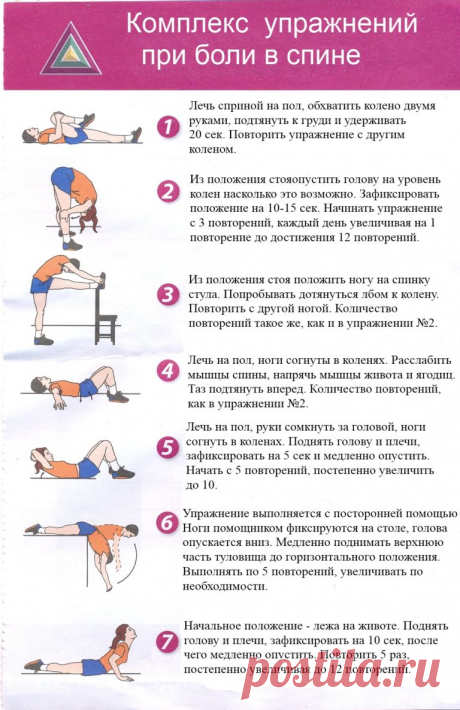 Комплекс упражнений от боли в спине