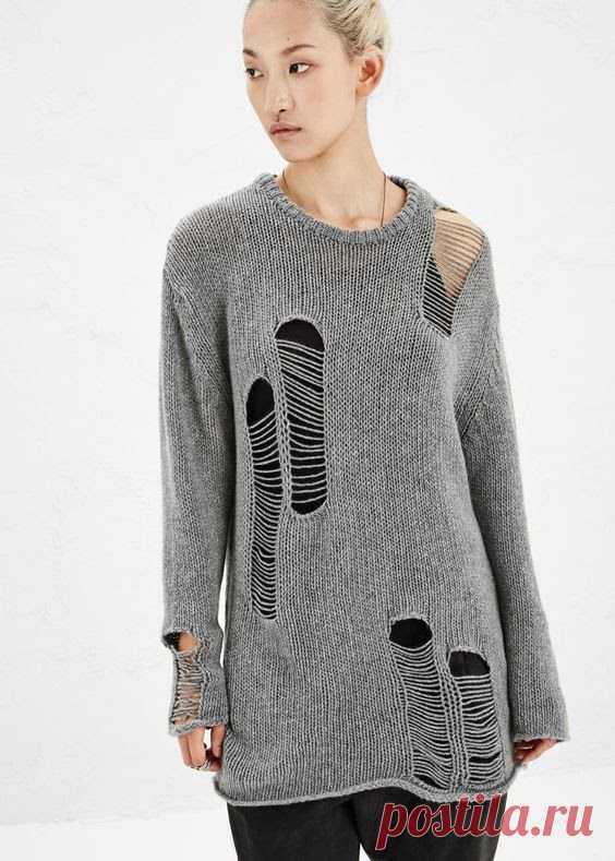 Декоративная рвань в вязании (подборка узоров со схемами для спиц). / candy-yarn.com.ua