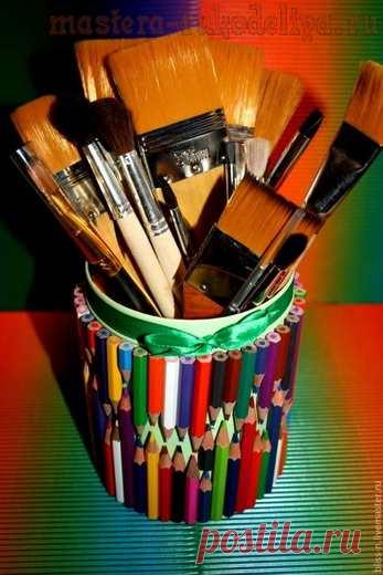 Мастер-класс по декупажу на металле: Баночка для кистей