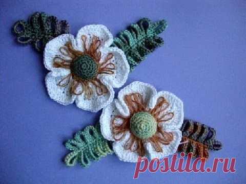 Как вязать цветок Вязание крючком Урок 24 Crochet flower patter.