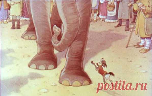 Инсценировка басни Ивана Андреевича Крылова "Слон и моська" для детского театра. Продолжительность спектакля: 3 минуты; количество актеров: от 2 до 4.