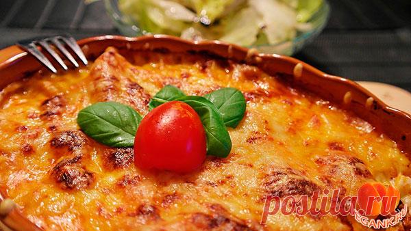 Лазанья с сыром и помидорами