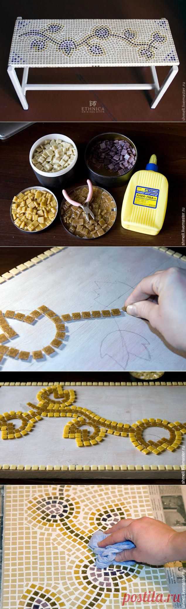 Декор столешницы мозаикой – растительный рисунок - Ярмарка Мастеров - ручная работа, handmade