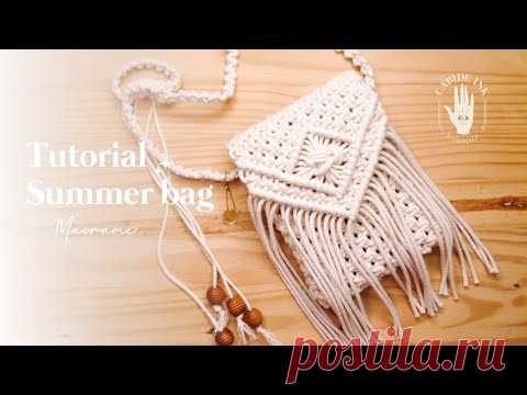TUTORIAL BOLSA DE MACRAMÊ PARA O VERÃO | Cabide Ink Bags - YouTube
