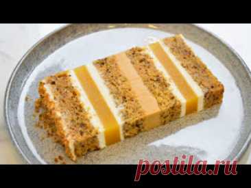 МОРКОВНЫЙ ТОРТ с апельсиновым МАРМЕЛАДОМ ?и КАРАМЕЛЬНЫМ муссом РЕЦЕПТМорковный бисквит (18 см)4 яйца (1с)260 г сахаращепотка соли270 г муки13 г разрыхлителя1 чл корицы1/3 чл имбирящепотка мускатного орехащепотка гвоздики280 г морковицедра двух апельсинов115 г грецких орехов150 г растопленного сливочного масла200 г апельсинового сока для пропитки...