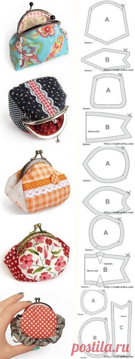 ВЫКРОЙКИ ДЛЯ КОШЕЛЬКОВ С ФЕРМУАРАМИ. | Варварушка-Рукодельница