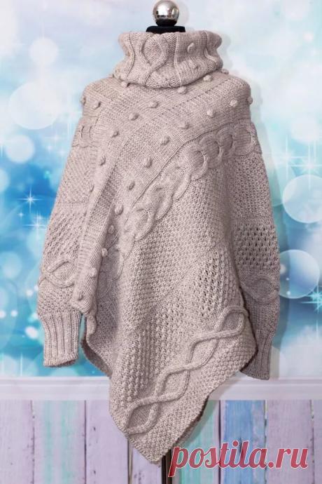 Красивое пончо спицами: 6 тыс изображений найдено в Яндекс.Картинках