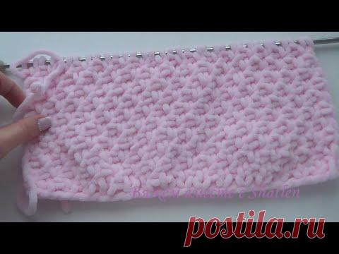 МЯГКИЙ и НЕЖНЫЙ ДЕТСКИЙ ПЛЕД спицами из ПЛЮШЕВОЙ пряжи. Мастер-класс.Елена Шатохина