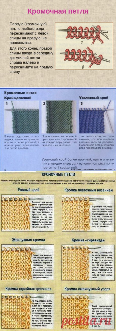 Провязывание кромочных петель — Сделай сам, идеи для творчества - DIY Ideas