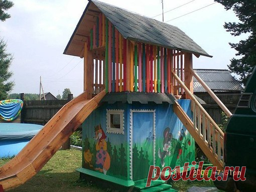 Самодельные детские домики.