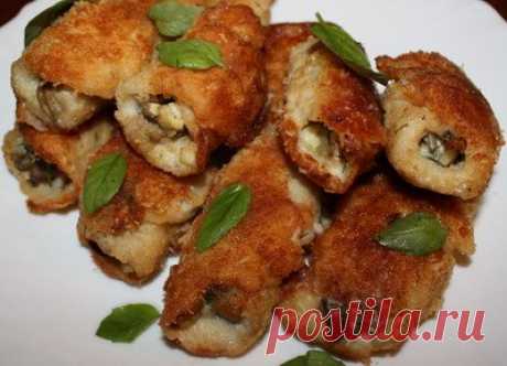 Рулетики из тилапии с грибами  / Интересный космос