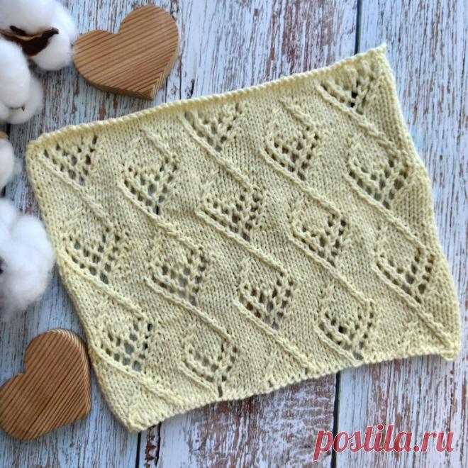 Схема узора спицами. Ажурные ромбы схема узора спицами для летних вещей - Самые красивые узоры спицами