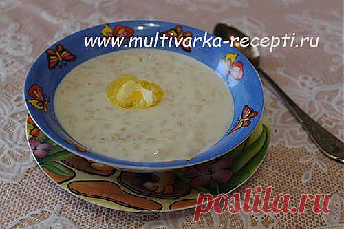 Молочная каша из овсяных хлопьев в мультиварке |