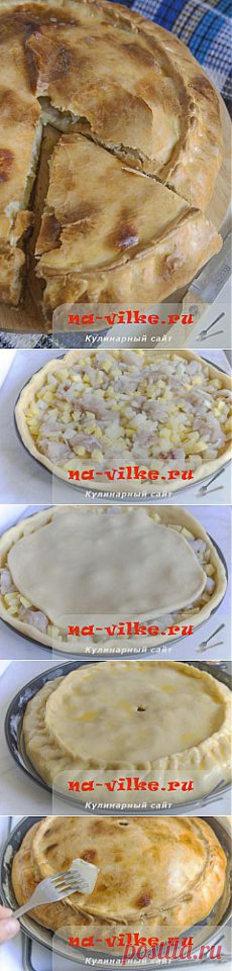 Пирог с рыбой и картошкой на пресном тесте – рецепт с фото