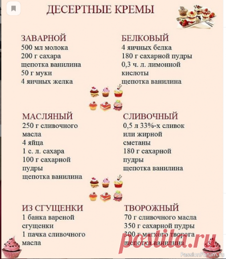 Шпаргалка кулинара