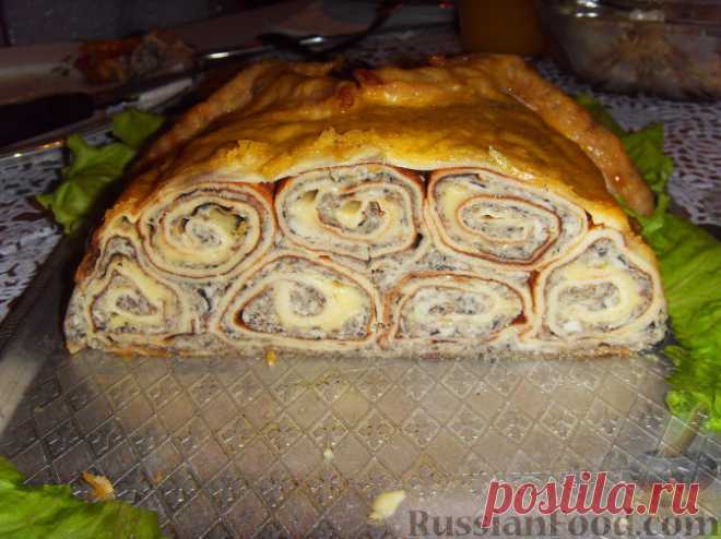 Рецепт: Курица, фаршированная блинами на RussianFood.com