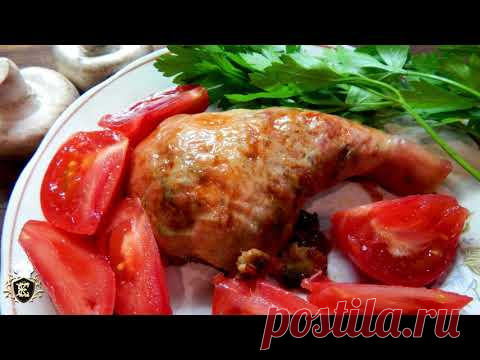 Угостила соседку - просит рецепт  ! Окорочка фаршированные. - YouTube