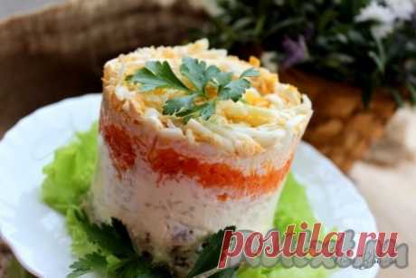 Салат с рисом и рыбными консервами - рецепт с фото