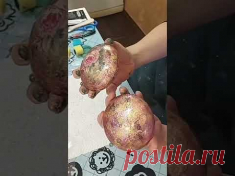 Ёлочный Шар с поталью: смотрим видеозапись
